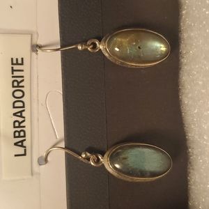 Labradorite Earrings on Sterling